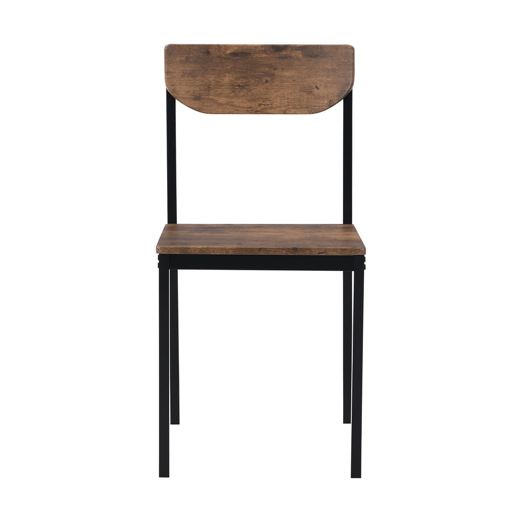 Modern 3-Piece Round Dining Table Set with Drop Leaf and 2 Chairs for