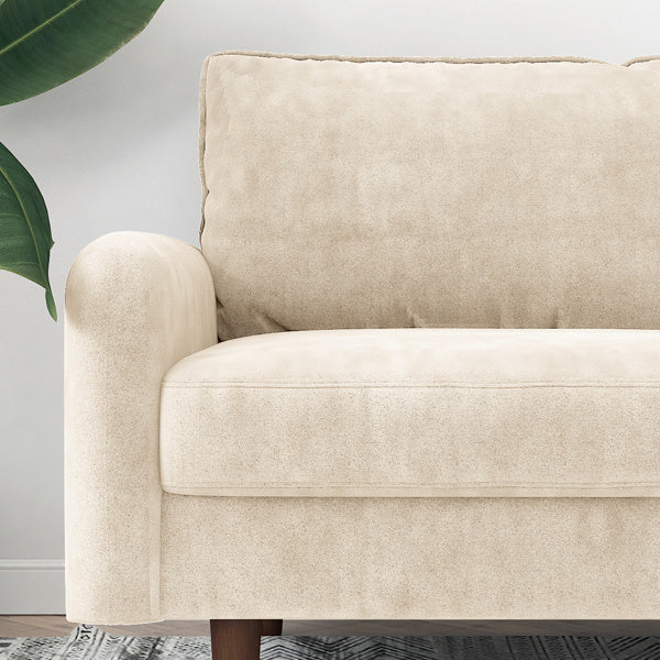 LuneluX_Home – 56.3" Velvet Round Arm Apartment Sofa