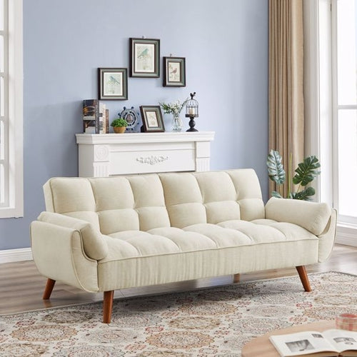 LuneluX – Adjustable Linen Sofa Chair (Beige)
