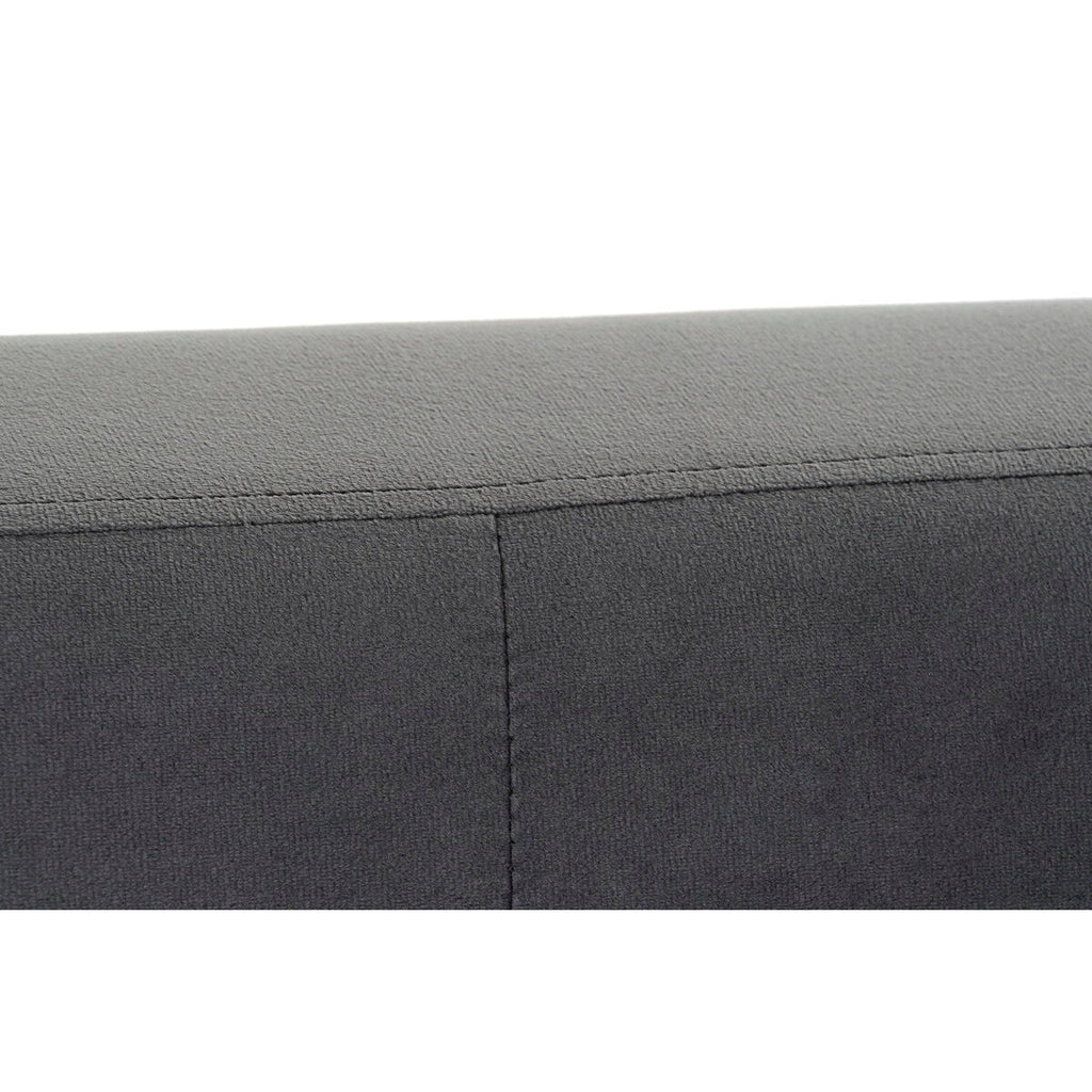 Sofa DKD Home Decor Grey Polyester Metal Golden Glam (128 x 70 x 76