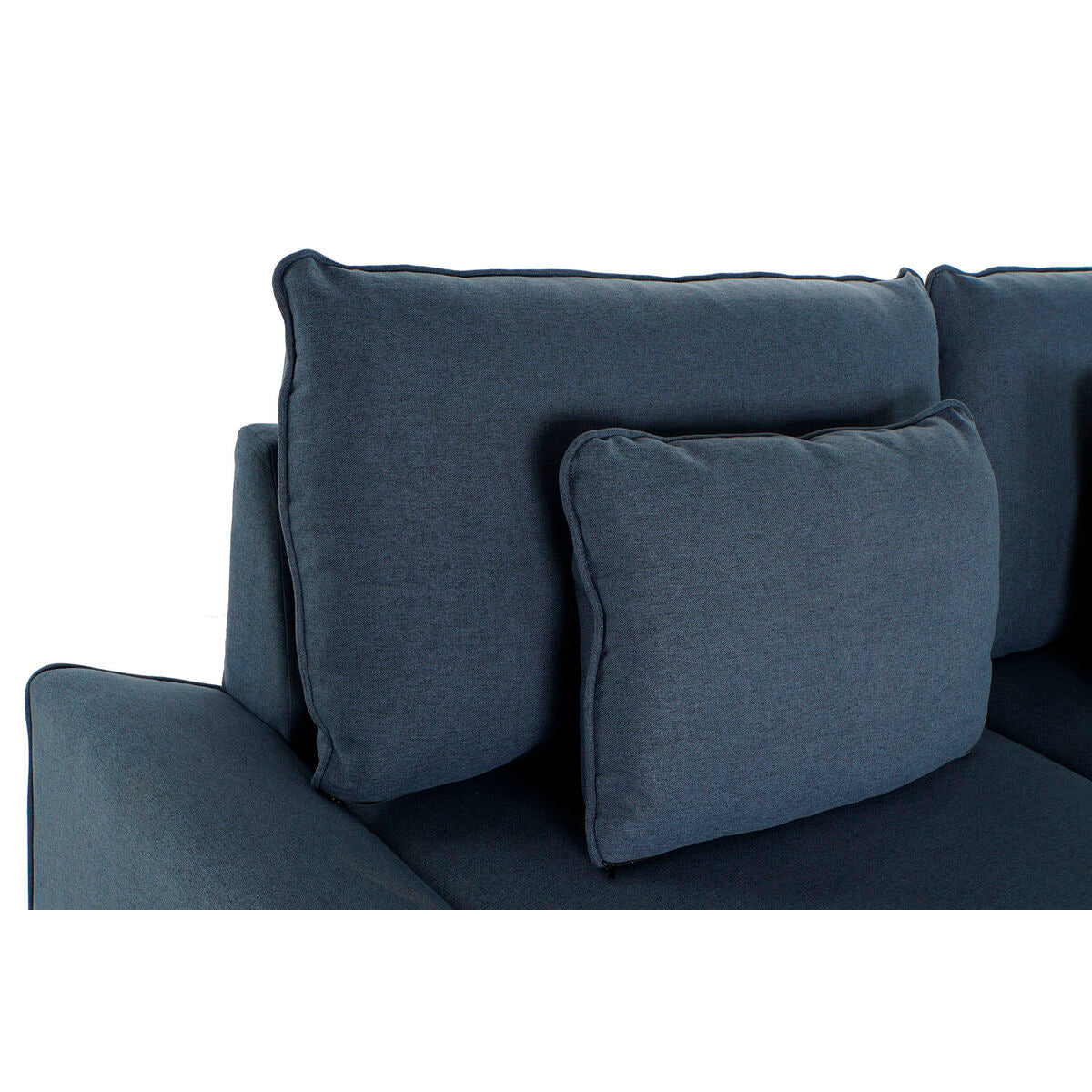 Sofa DKD Home Decor Polyester Metal Navy Blue (197 x 82 x 90 cm)