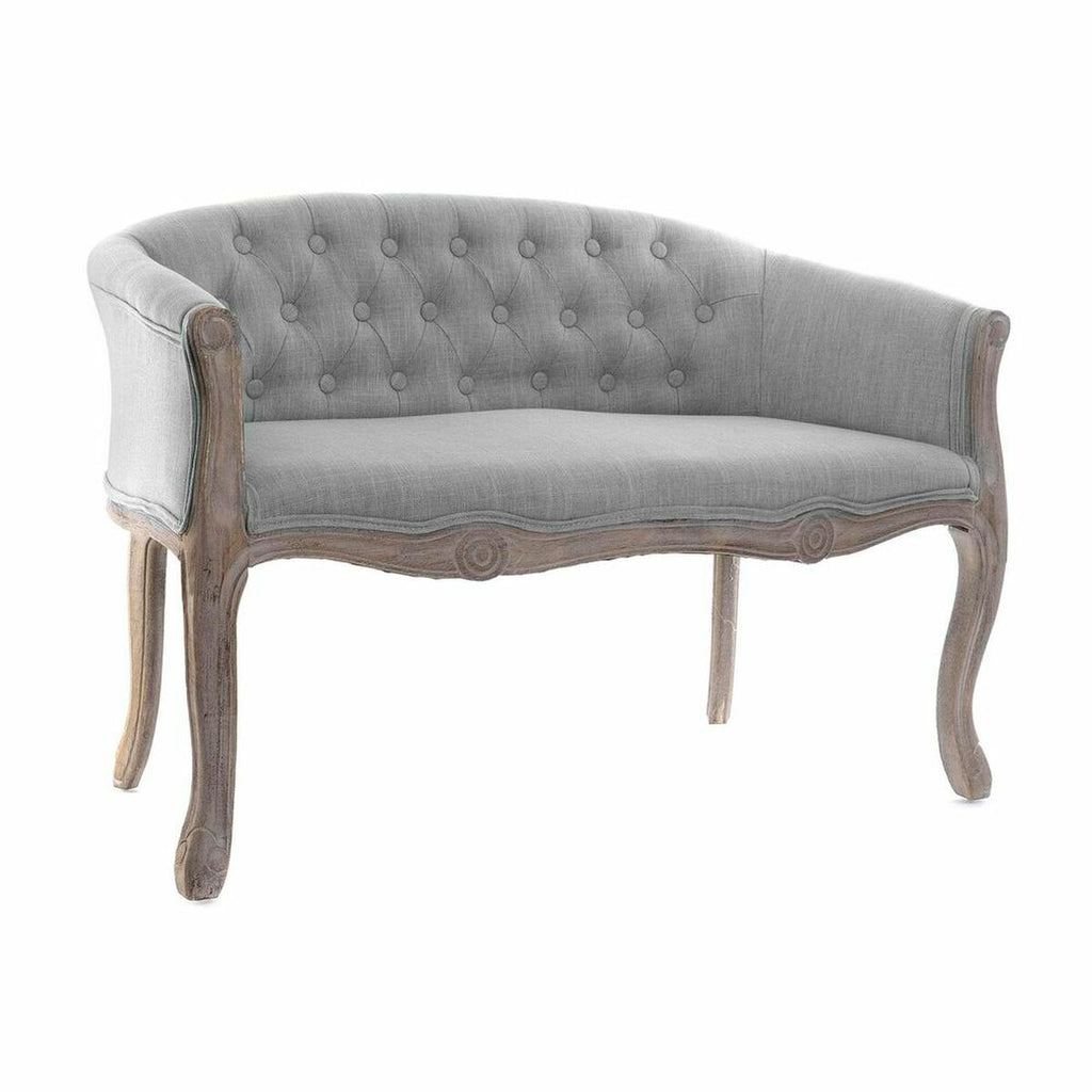 Sofa DKD Home Decor 107 x 60 x 69 cm Grey Velvet Rubber wood