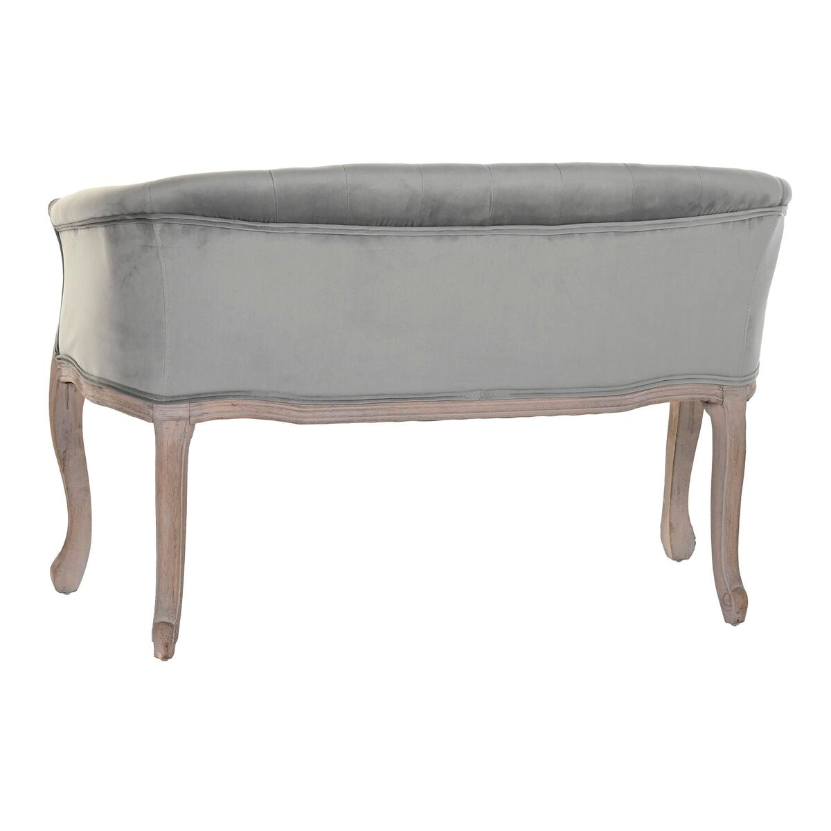 Sofa DKD Home Decor 107 x 60 x 69 cm Grey Velvet Rubber wood