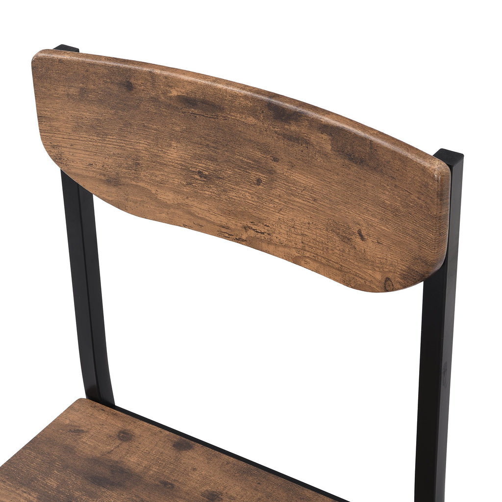 Modern 3-Piece Round Dining Table Set with Drop Leaf and 2 Chairs for