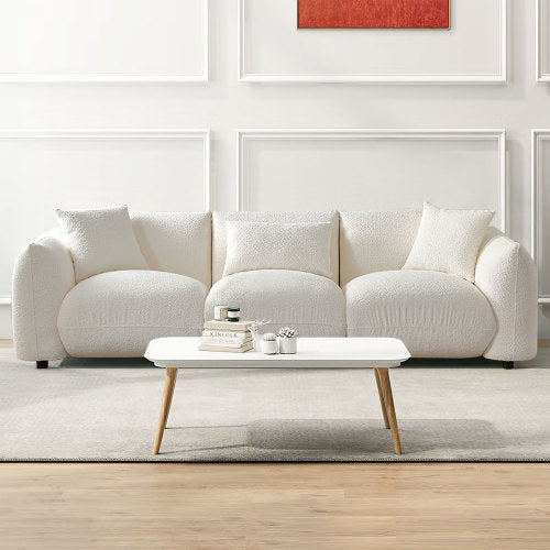 Mid Century Modern Couch 3-Seater Sofa Upholstered for Living Room,