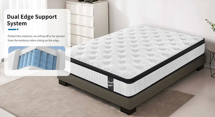 12Inch Twin Hybrid Mattress USA Local Inventory Pressure Relief Memory Foam Pocket Spring Coil Mattress in a Box CertiPUR-US