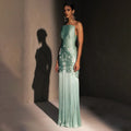 Elegant Exquisite Prom Dress For Women Strapless Sleeveless Lady Long Embroidery Evening Gown With Tassles Robes De Soirée
