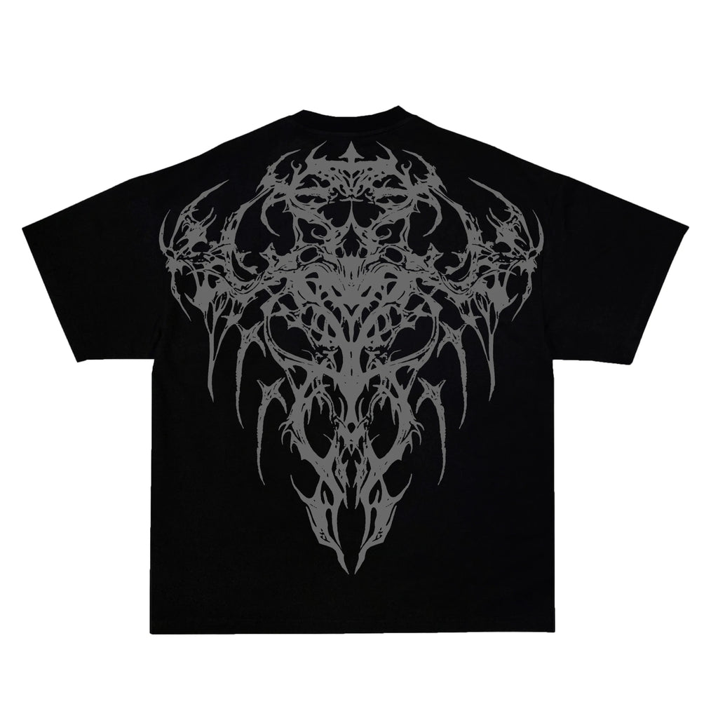 Unisex T shirt Men Women Dark Oversized Cotton Tee Skull Print Workout Gym Top Streetwear Fitness Clothing Alternative Fashion