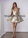 BridalAffair Mini Prom Dresses Sweetheart Stain Lace Up Party Ball Gowns with Bow Cocktail Dresses Celebrate Dress for Girls