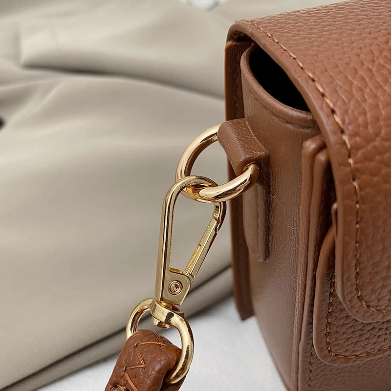 Black Handbags Classic Bags Designer Crossbody Bag Pu Leather Small Messenger Bag Women's Shoulder Bag Bolsa Feminina Flap Purse