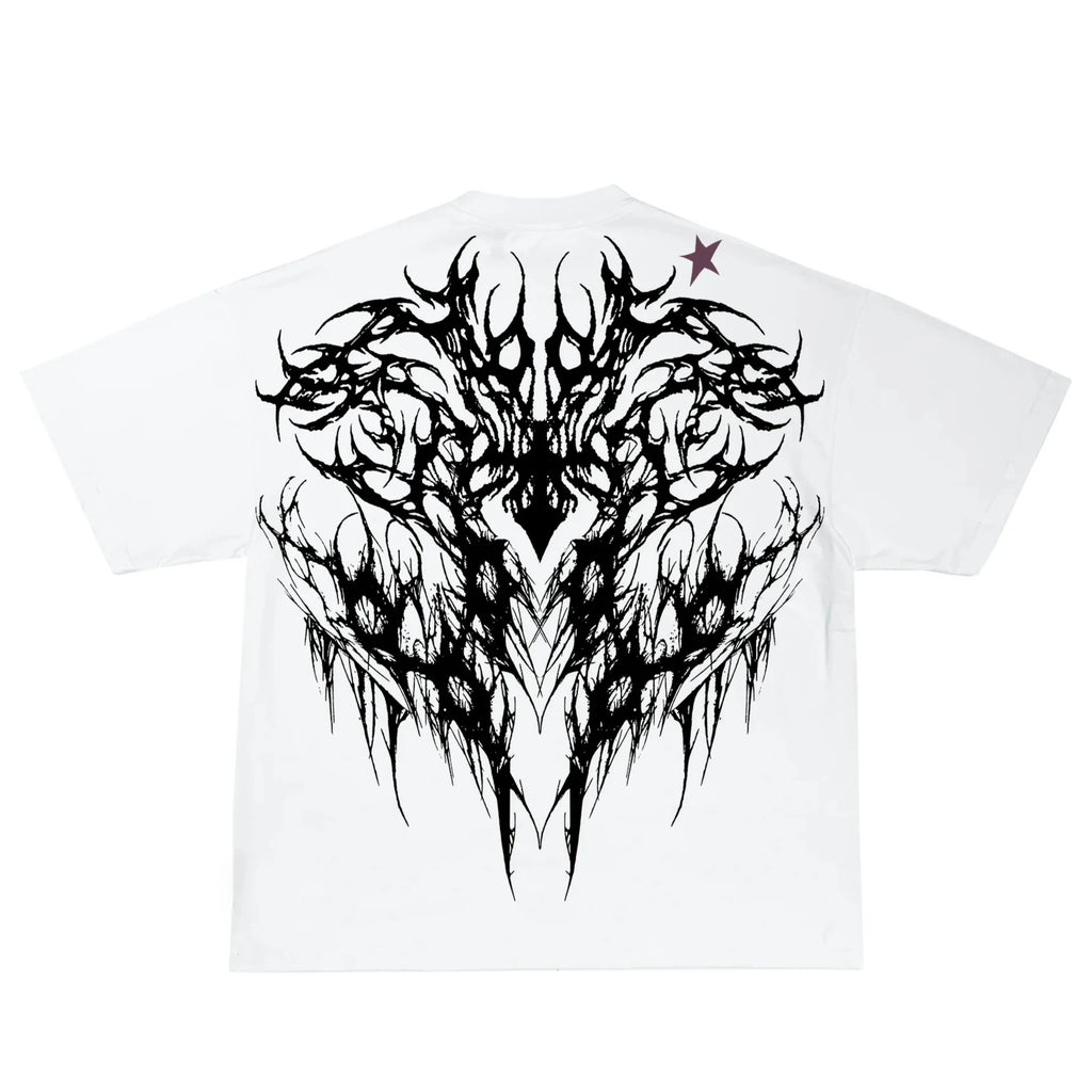 Unisex T shirt Men Women Dark Oversized Cotton Tee Skull Print Workout Gym Top Streetwear Fitness Clothing Alternative Fashion