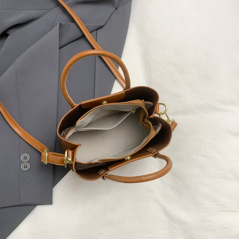 Classic Handbag Women's Bag Black Crocodile Pattern Crossbody Bag Female Pu Leather Commute Bag Top Brand Small Shoulder Bag