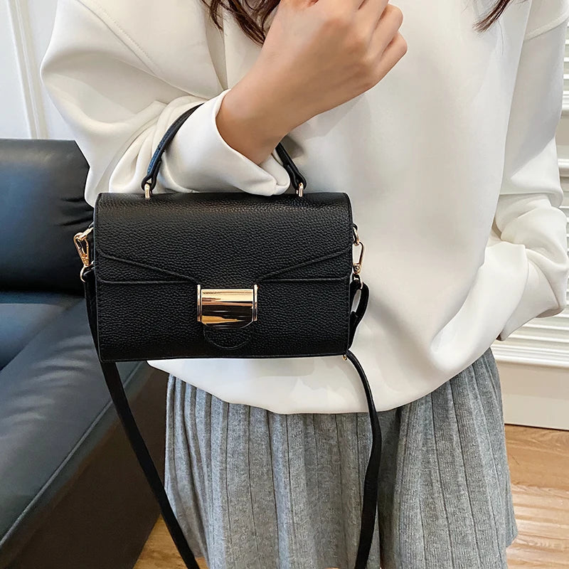 Black Handbags Classic Bags Designer Crossbody Bag Pu Leather Small Messenger Bag Women's Shoulder Bag Bolsa Feminina Flap Purse