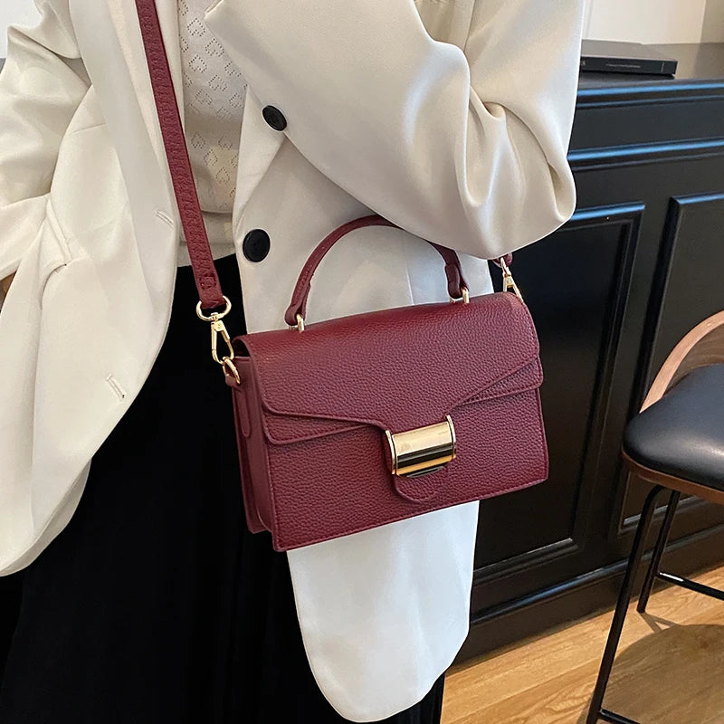 Black Handbags Classic Bags Designer Crossbody Bag Pu Leather Small Messenger Bag Women's Shoulder Bag Bolsa Feminina Flap Purse