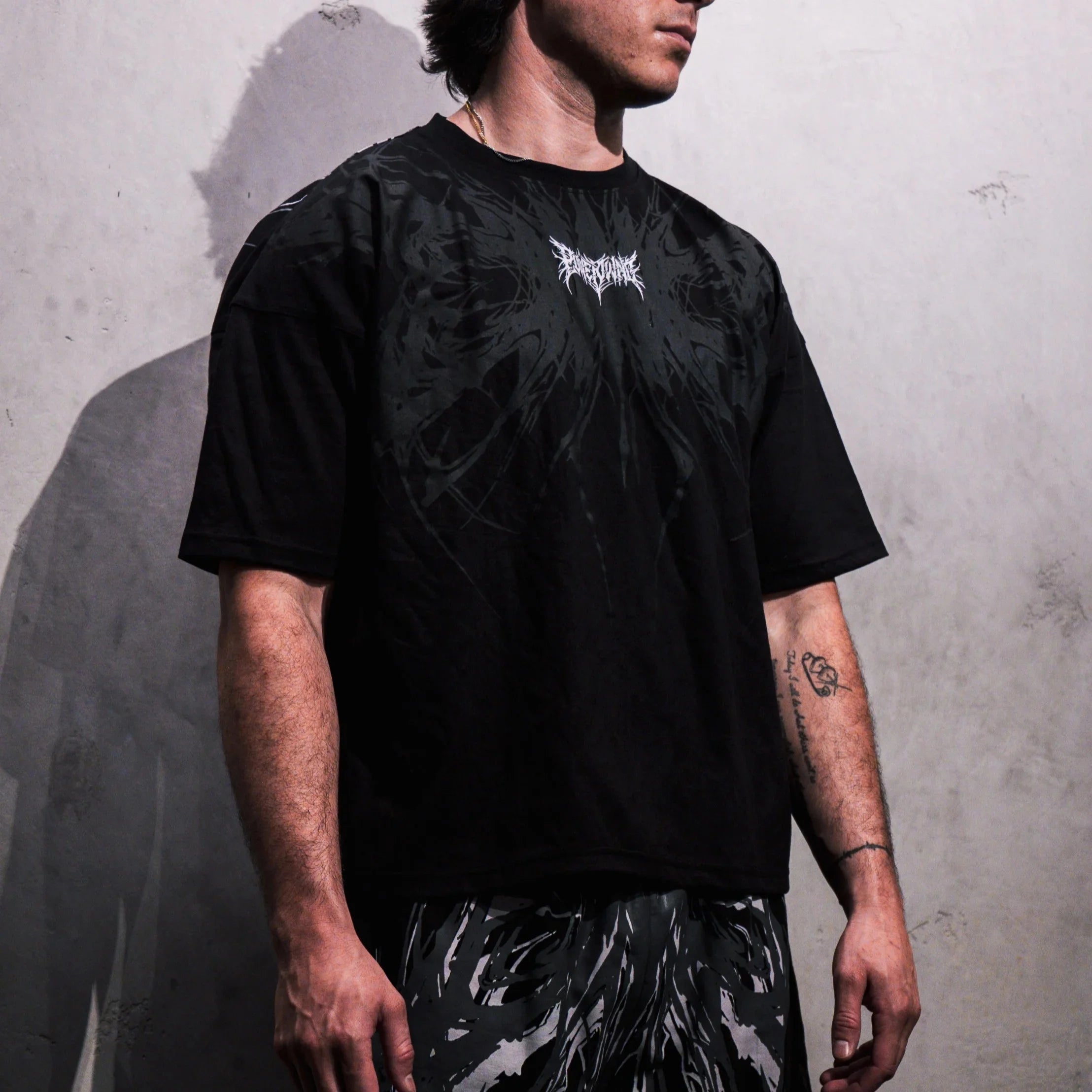 Unisex T shirt Men Women Dark Oversized Cotton Tee Skull Print Workout Gym Top Streetwear Fitness Clothing Alternative Fashion