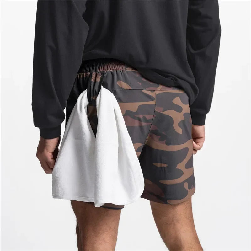 Summer New Gym Jogging Exercise Shorts Men's Sports Fitness Quick-drying Multiple pockets Running Shorts Men Casual Shorts