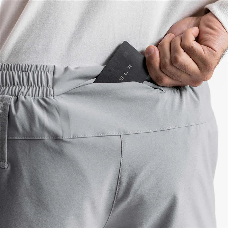 Summer New Gym Jogging Exercise Shorts Men's Sports Fitness Quick-drying Multiple pockets Running Shorts Men Casual Shorts