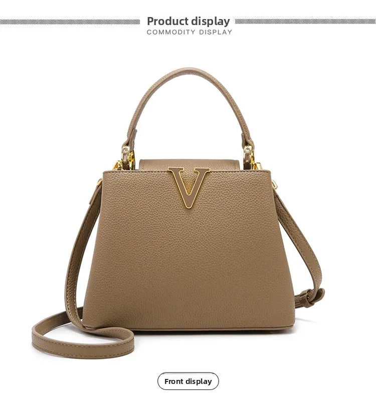 Women's handbag, new fashion versatile bucket bag, high-end bag, large-capacity commuter crossbody bag for women