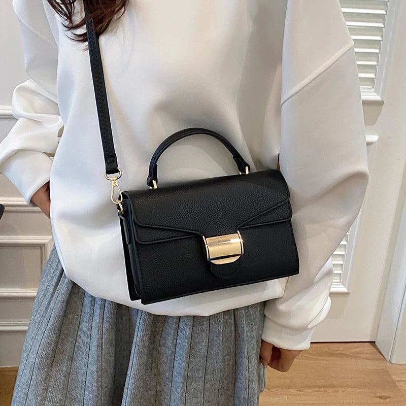 Black Handbags Classic Bags Designer Crossbody Bag Pu Leather Small Messenger Bag Women's Shoulder Bag Bolsa Feminina Flap Purse