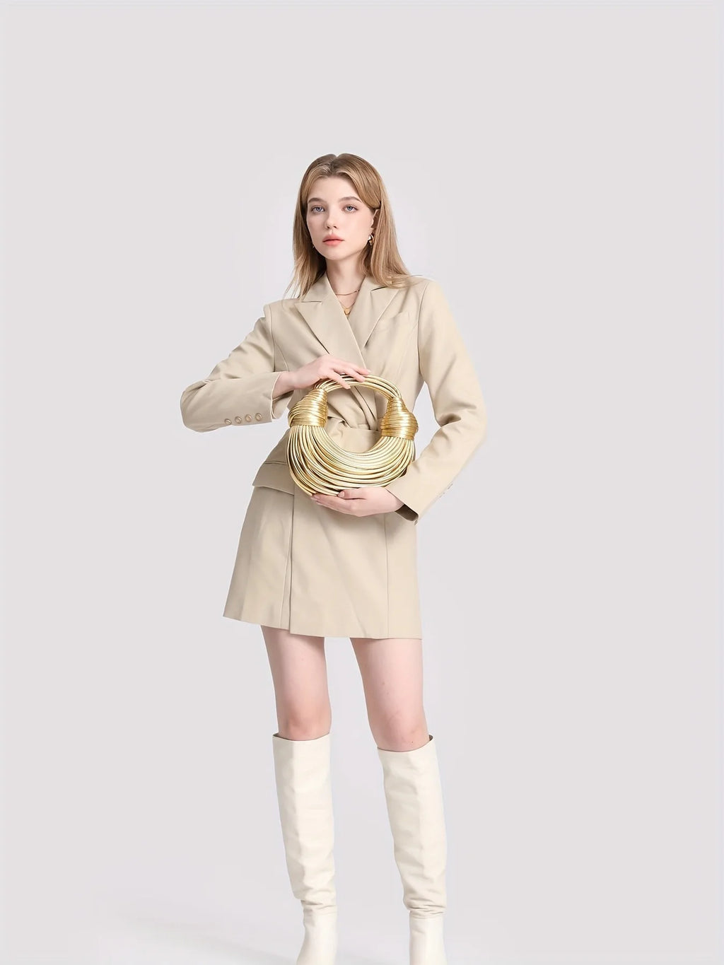 Handbags for Women 2025 New Gold Luxury Designer Brand Handwoven Noodle Bags Rope Knotted Pulled Hobo Silver Evening Clutch Chic