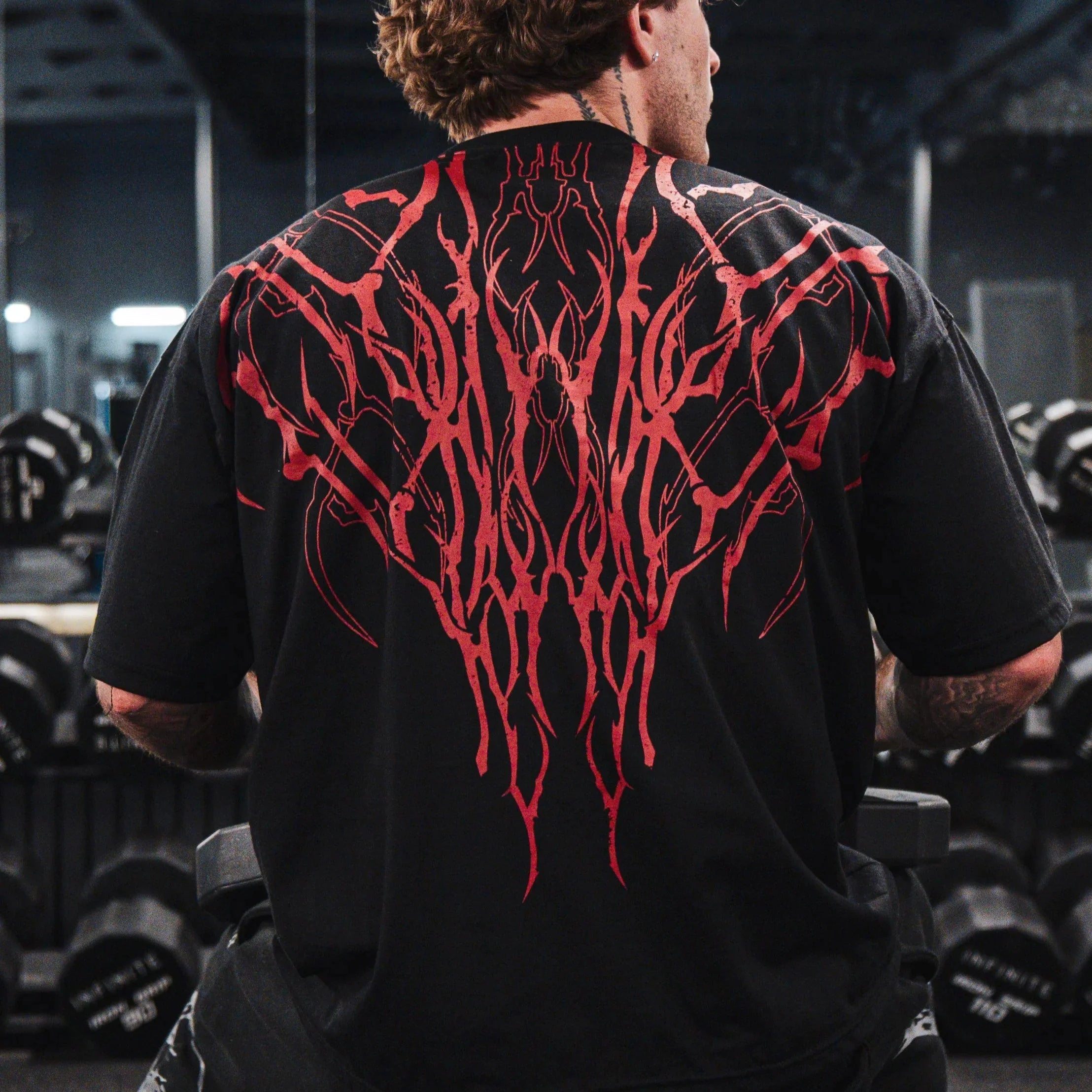 Unisex T shirt Men Women Dark Oversized Cotton Tee Skull Print Workout Gym Top Streetwear Fitness Clothing Alternative Fashion