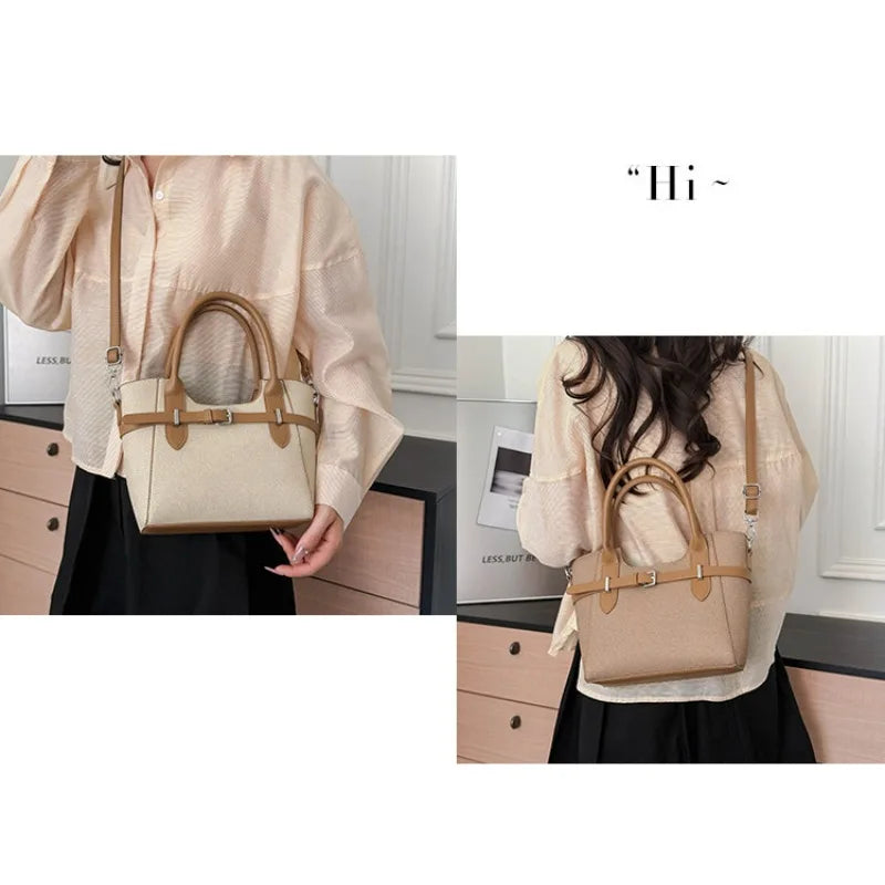 Daily commuting handbag, women's new fashionable retro high-end sensory communication bag, single shoulder crossbody bag