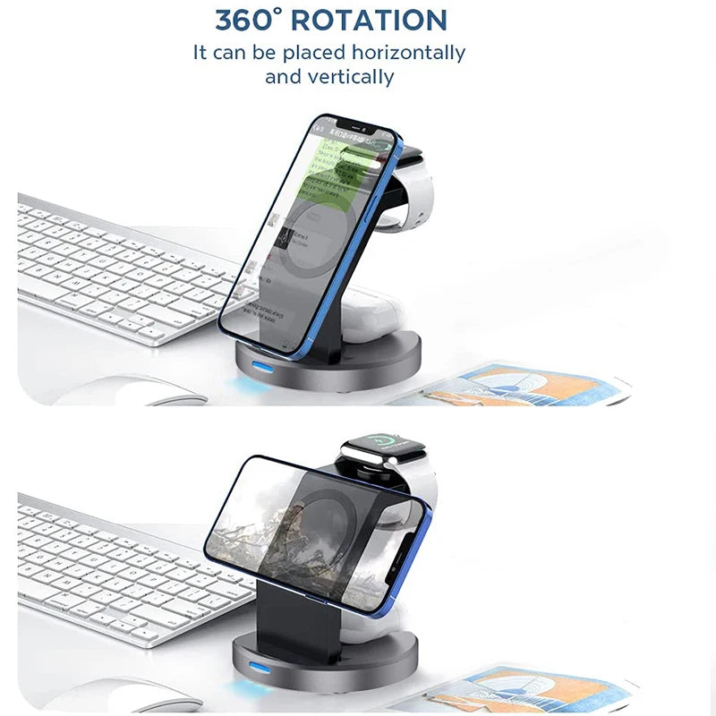 3 In 1 Wireless Charger Stand for IPhone 15-17