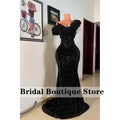 Black Prom Dresses 2026Luxury Bead Rhinestones 3D Flowers Off Shoulder African Wedding Party Birthday Evening Gown Customized