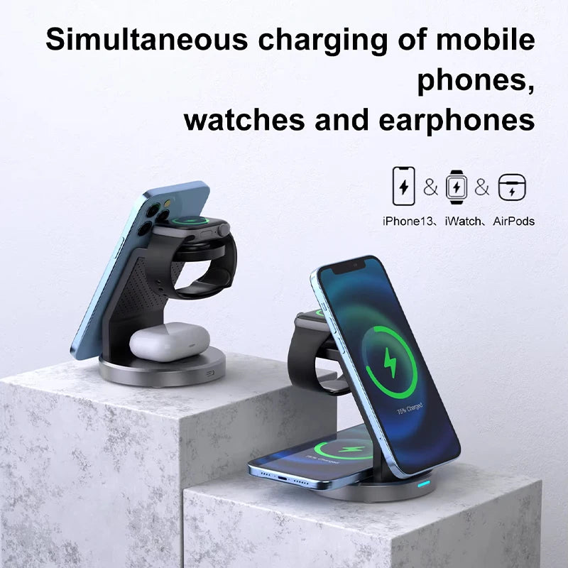 3 In 1 Wireless Charger Stand for IPhone 15-17