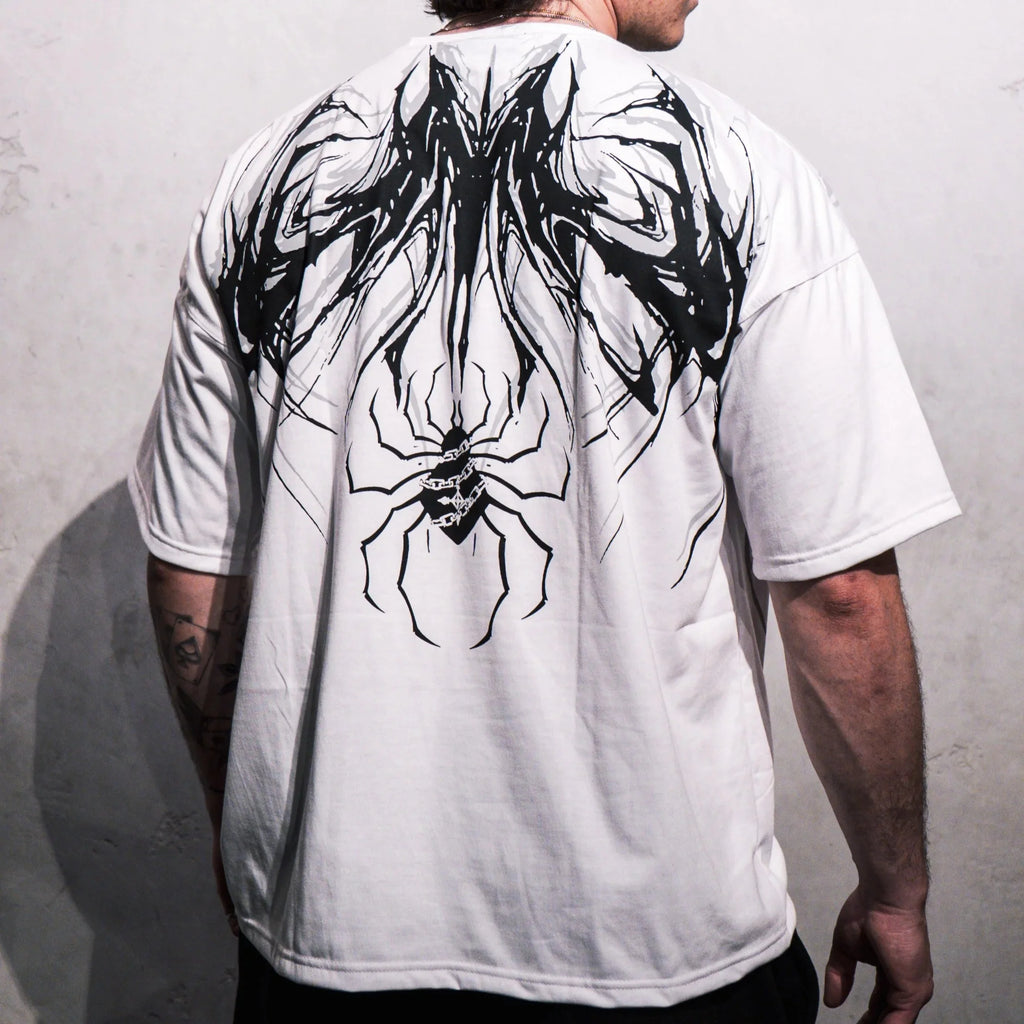 Unisex T shirt Men Women Dark Oversized Cotton Tee Skull Print Workout Gym Top Streetwear Fitness Clothing Alternative Fashion