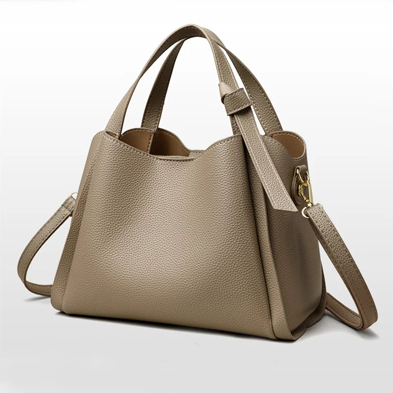 Women's Handbags Retro Fashion Simple New Texture Large Capacity Shoulder Bag Portable Messenger Bucket Bag