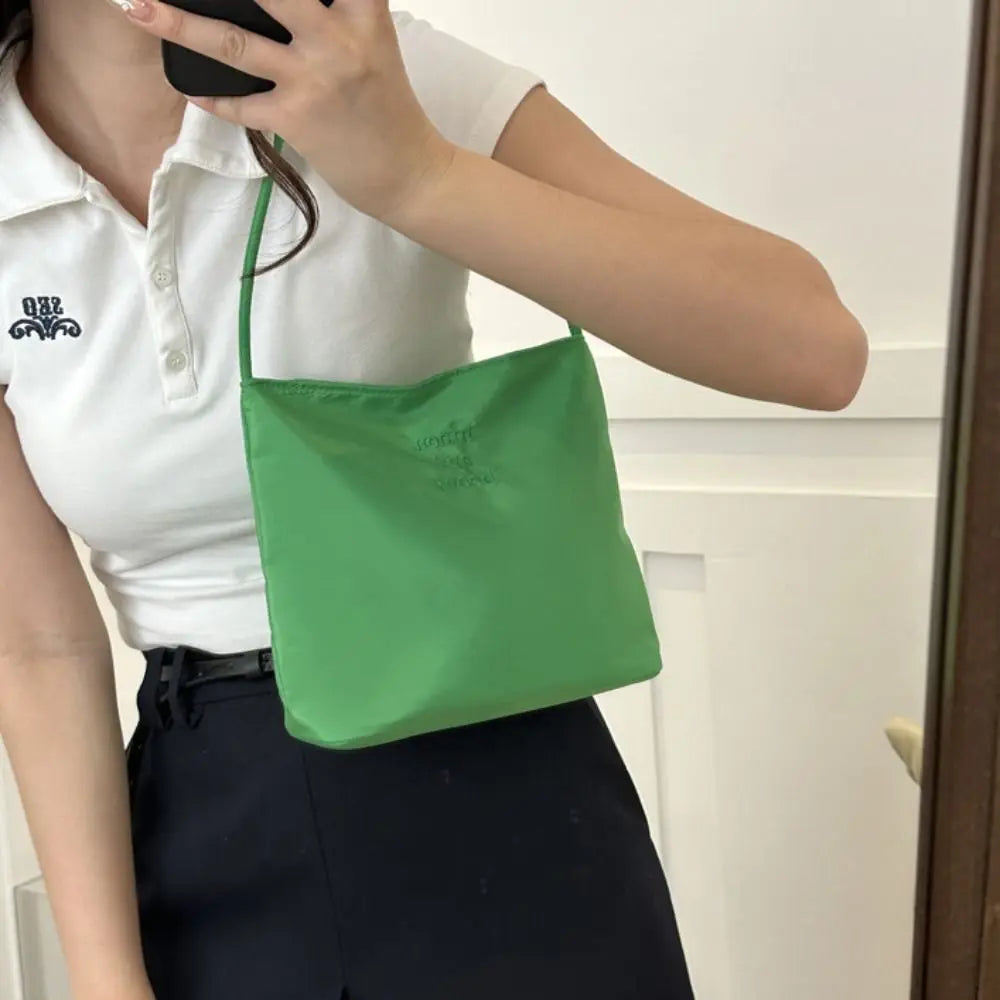 Women's High Capacity Handbag Underarm Handbag Shoulder Bag Embroidered Letters Underarm Bag Handbags Tote Bags