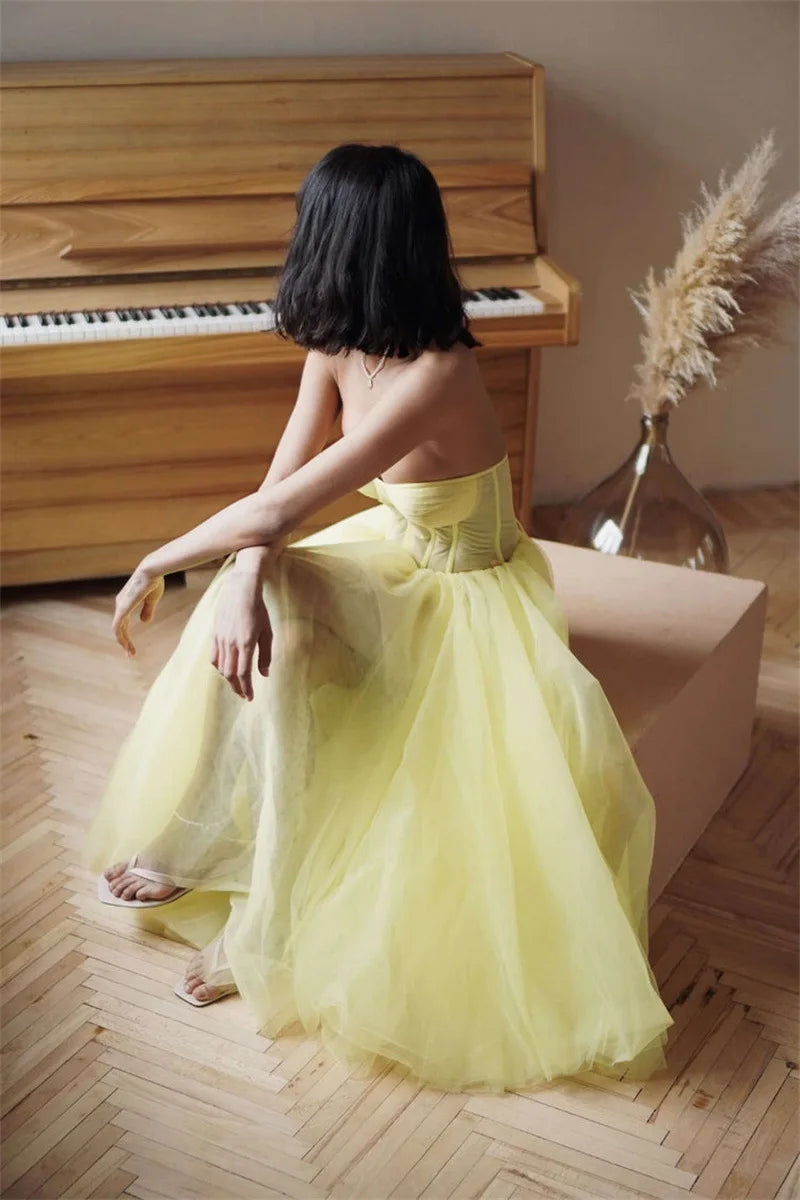 Sweetheart Prom Dresses Beach Evening Dresses New Design Party gown Simple Summer Evening Vestidos