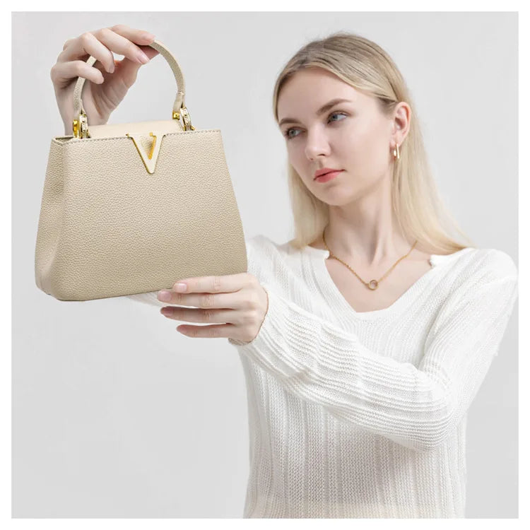 Women's handbag, new fashion versatile bucket bag, high-end bag, large-capacity commuter crossbody bag for women
