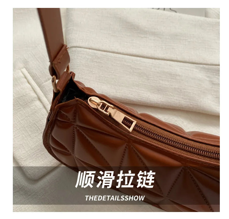 Black PU Leather Shoulder Bag Retro Solid Color Casual Female Hobos Handbags Women's Fashion Handbags Shopper Clutch Purse