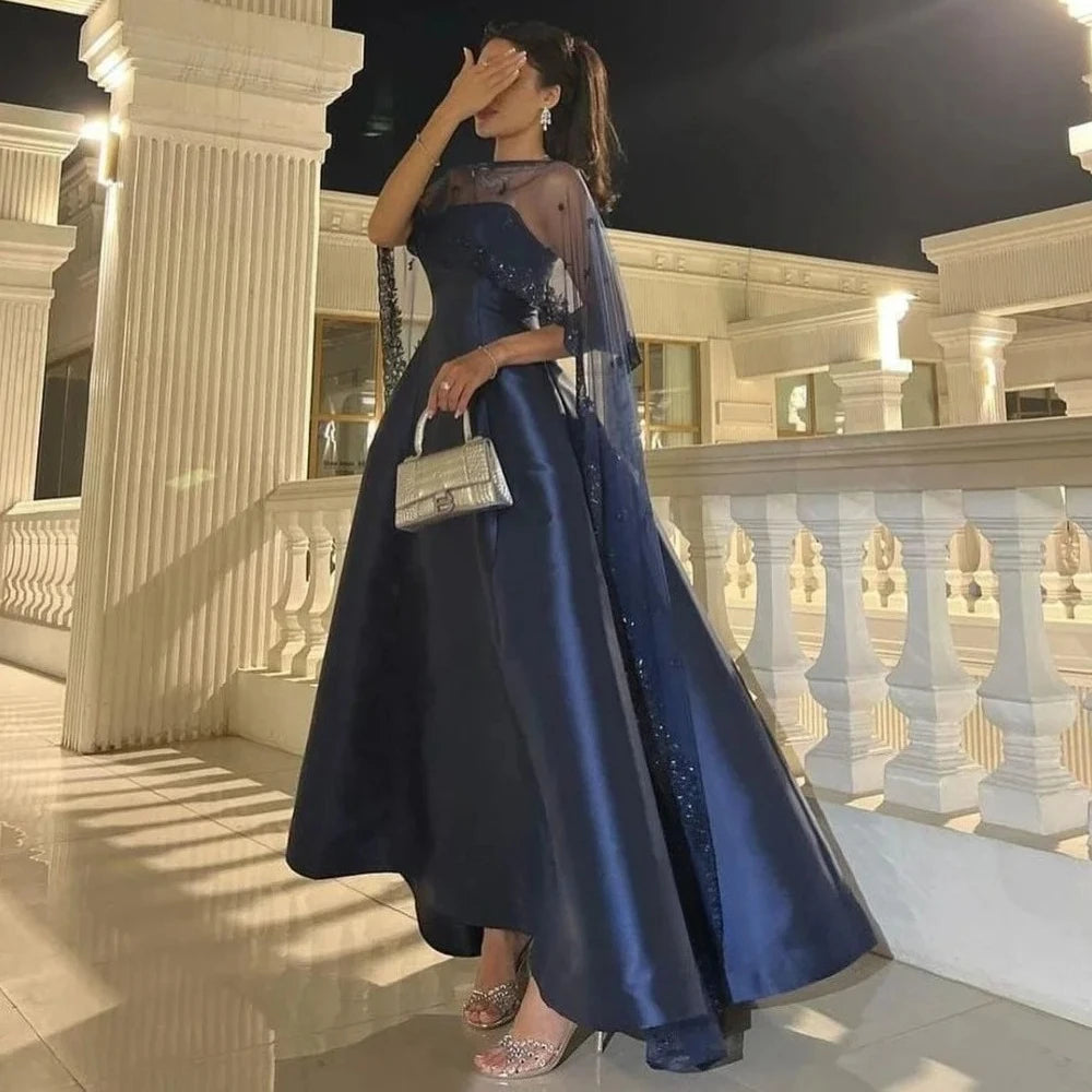 Prom Dresses A-line O-Neck Midi Dress Evening Gown Occasion Formal Exquisite High Quality Prom Party Gowns for Women Customized