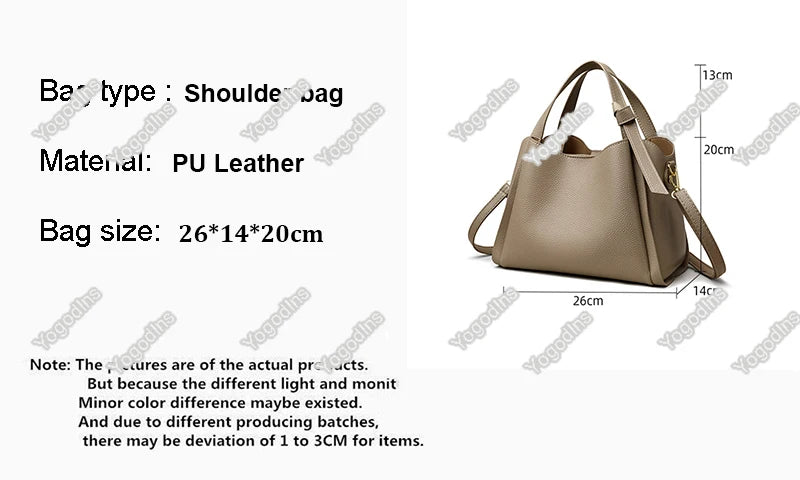 Women's Handbags Retro Fashion Simple New Texture Large Capacity Shoulder Bag Portable Messenger Bucket Bag