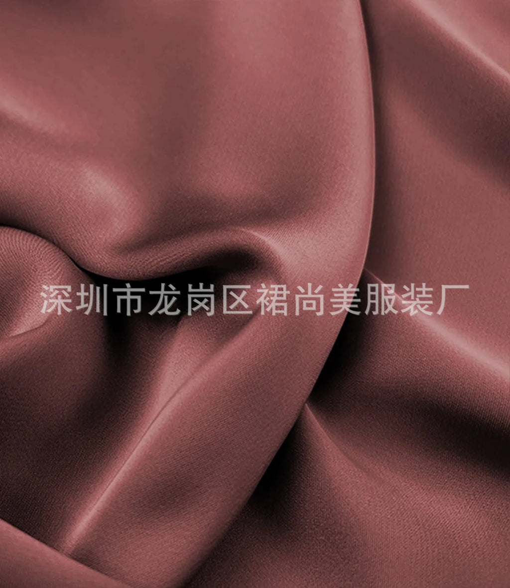 Elegant Faux Silk Satin Skirts for Women High Waist A-line Office Lady  Solid Color Glossy Finish Fishtail Skirt