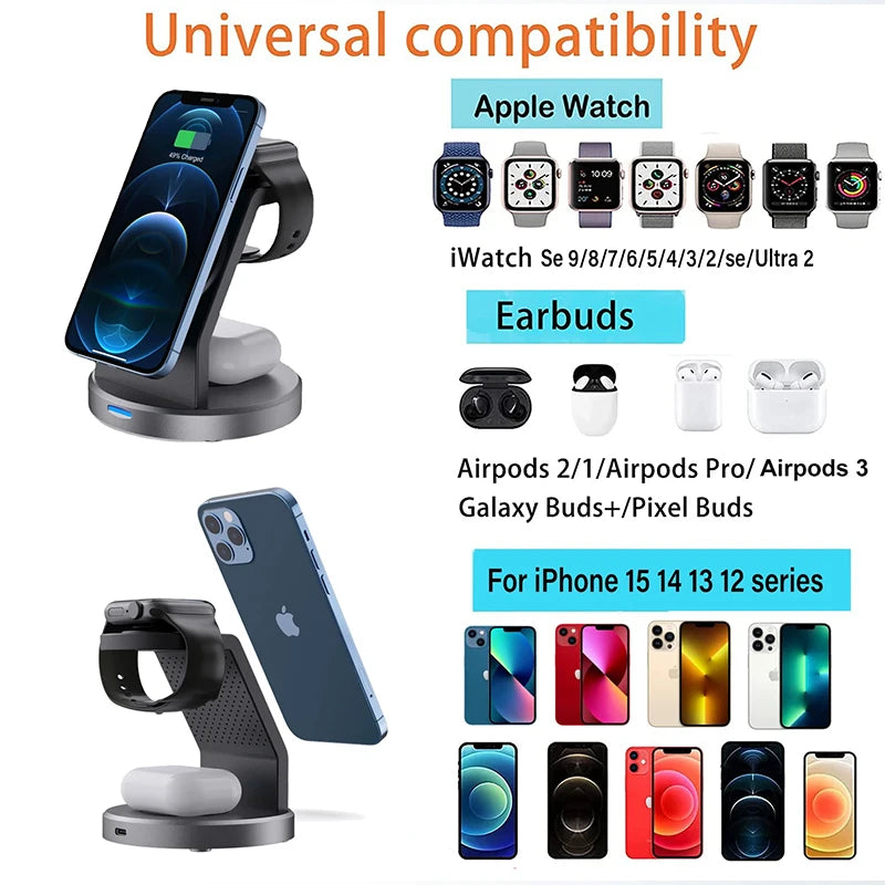 3 In 1 Wireless Charger Stand for IPhone 15-17