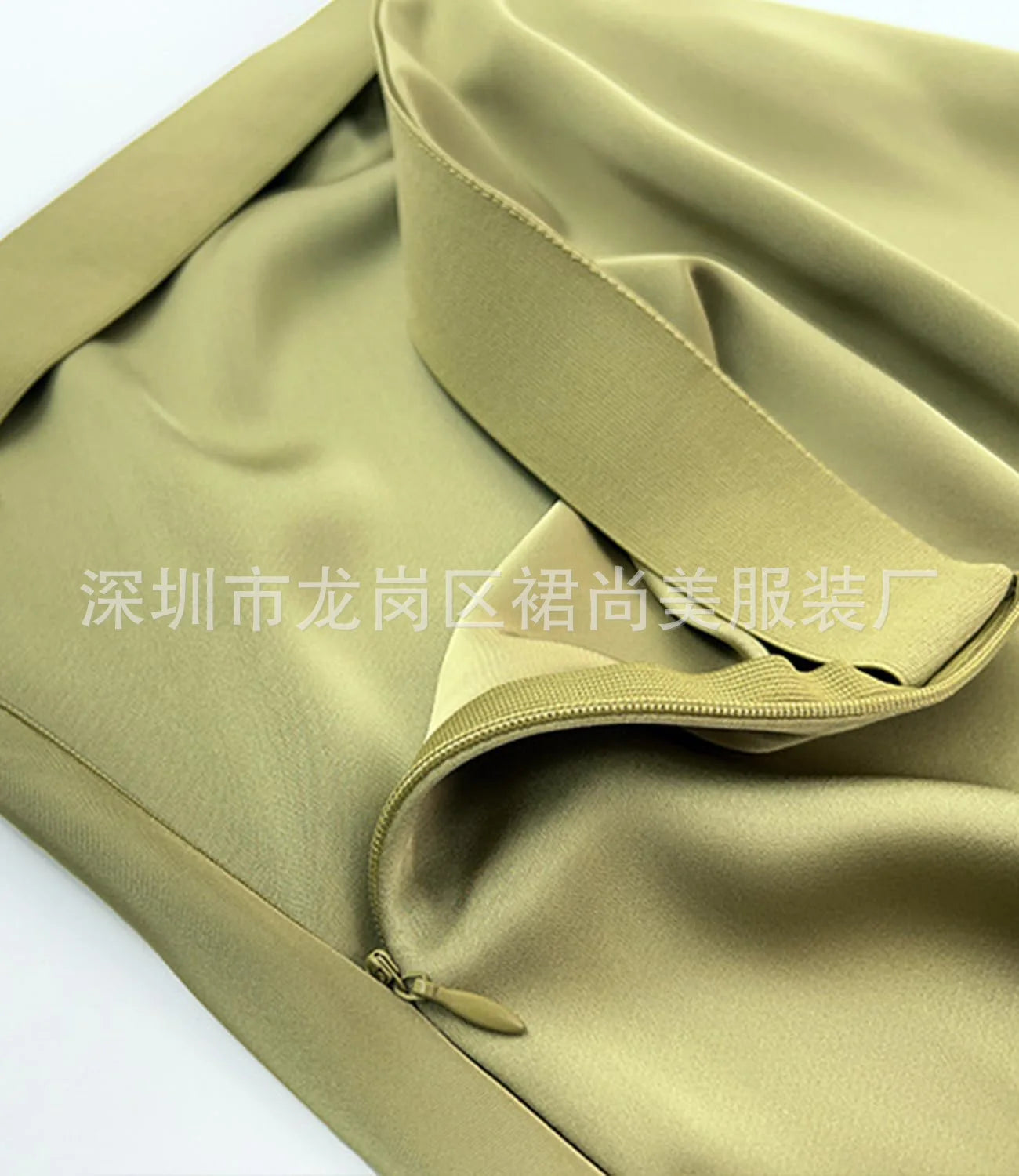 Elegant Faux Silk Satin Skirts for Women High Waist A-line Office Lady  Solid Color Glossy Finish Fishtail Skirt