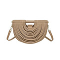 Handbags for Women. New Gold Luxury Designer Brand Handwoven Noodle Bags Rope Knotted Pulled Half Moon Silver Evening Clutch