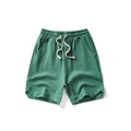 Japanese men's clothing 2025 summer new twill cotton retro wide leg sweatpants loose sports mid pants men's five quarter pants