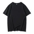 Men's Solid Color Round Neck Cotton Short Sleeved T-shirt Summer Comfortable Top
