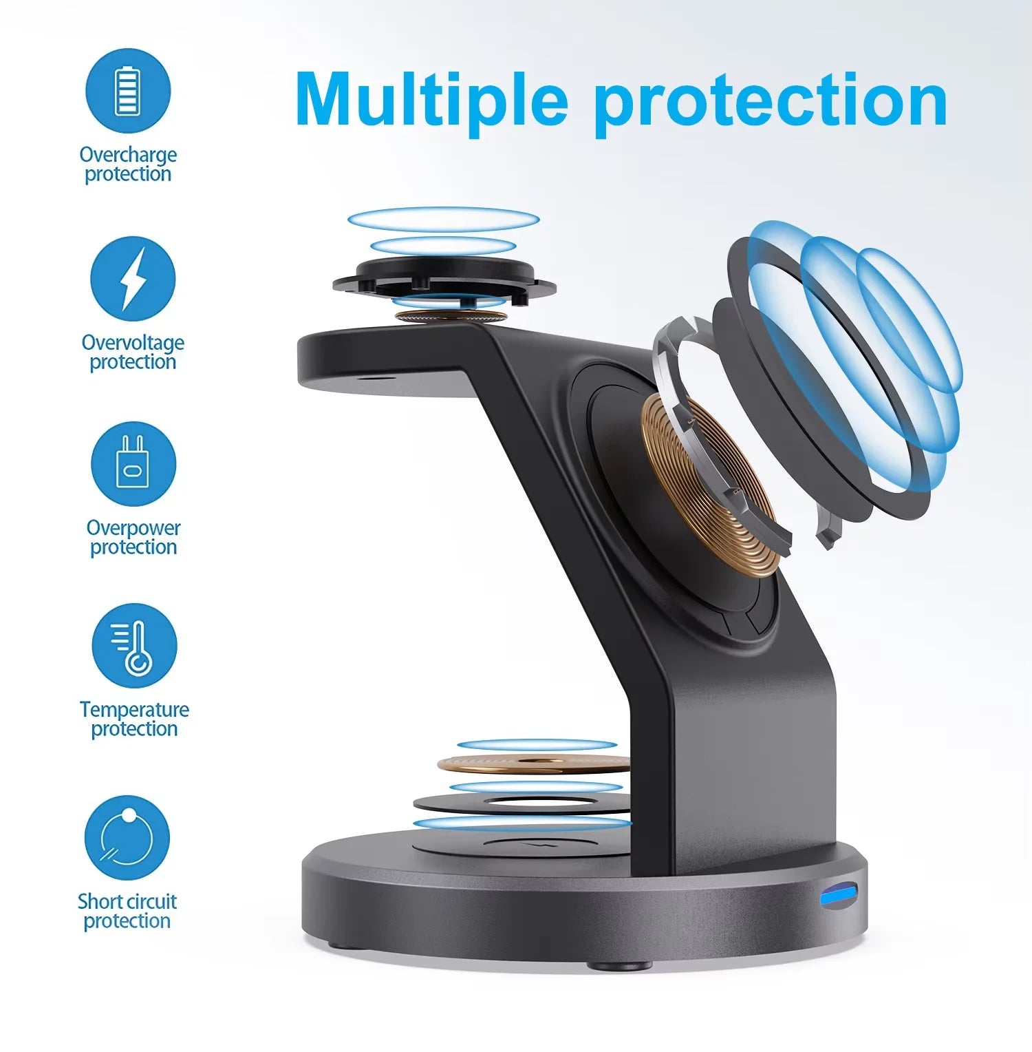 3 In 1 Wireless Charger Stand for IPhone 15-17