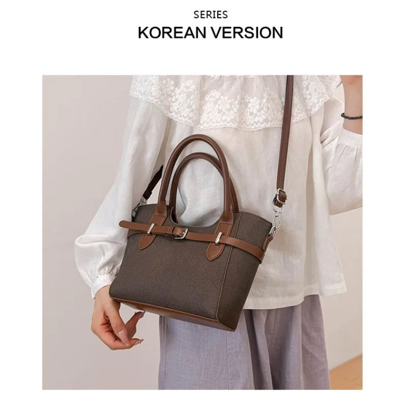 Daily commuting handbag, women's new fashionable retro high-end sensory communication bag, single shoulder crossbody bag