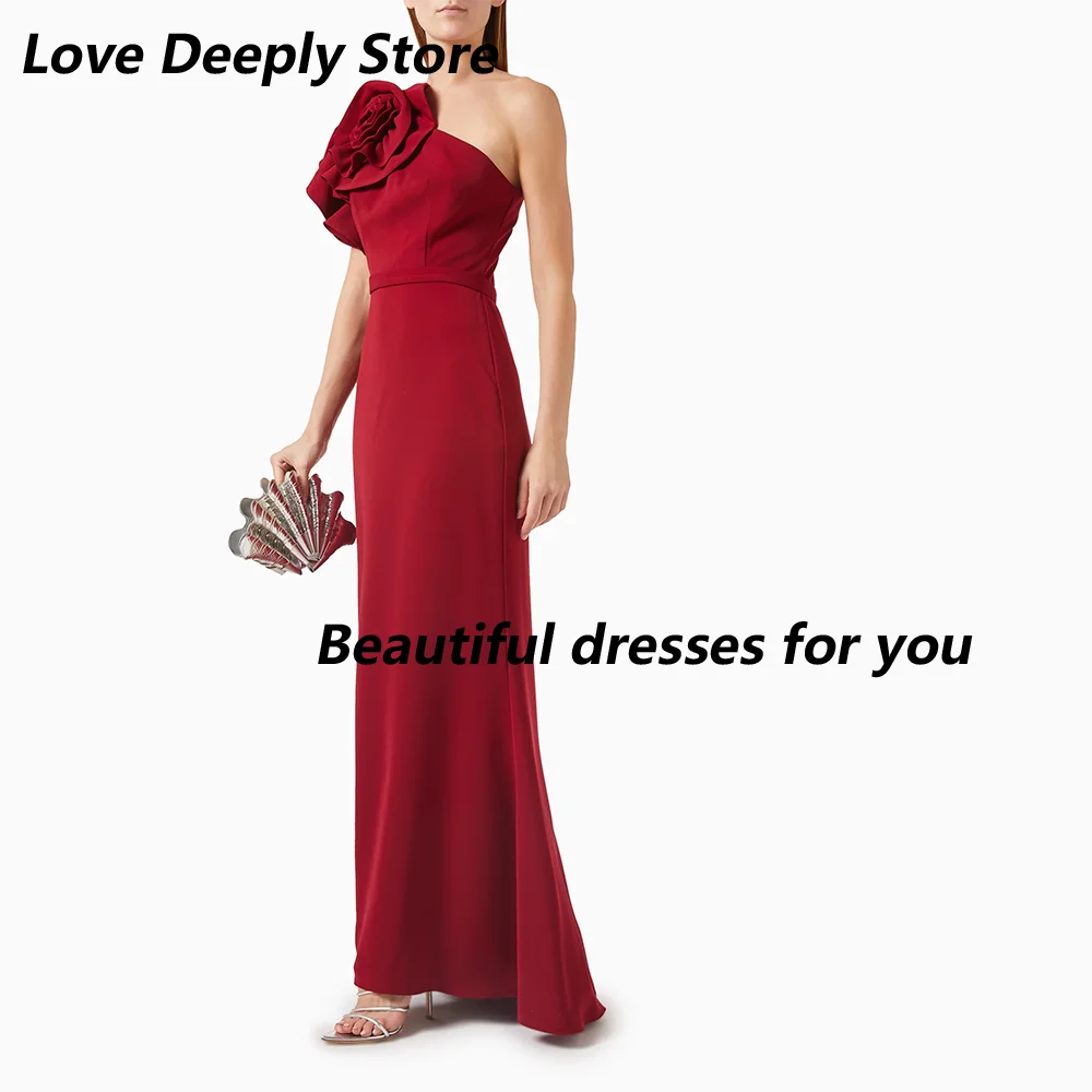 Red Prom Dress Maxi Off The Shoulder Mermaid Women's Prom Gowns 2026 Flower Elegant Formal Evening Party Dresses Customized