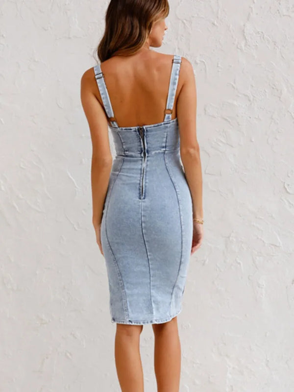 Chic Denim Party Dress