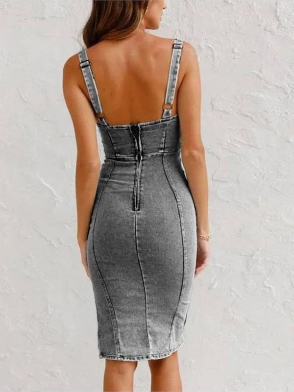 Chic Denim Party Dress