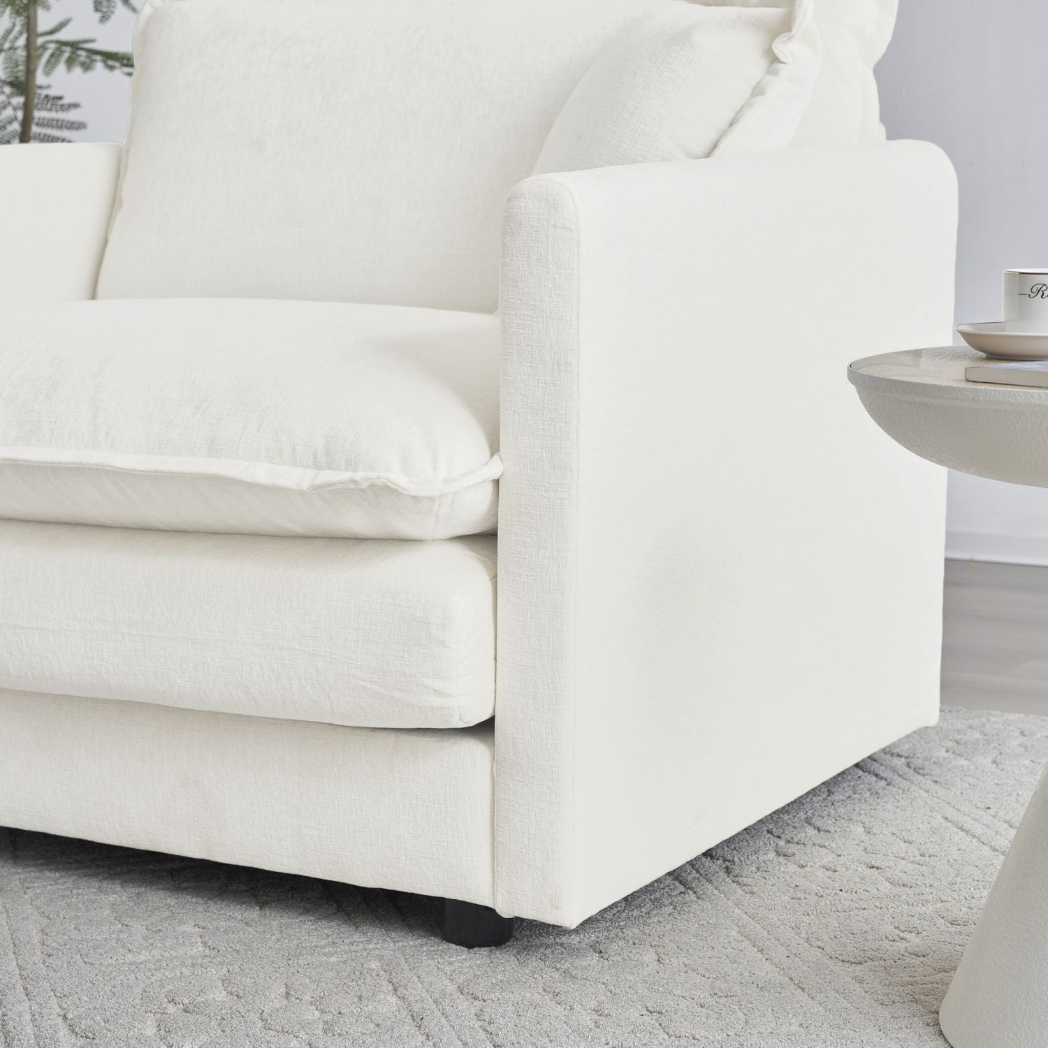 Modern Sofa Couch, 3 Piece Set Extra Deep Seat Sectional Sofa for