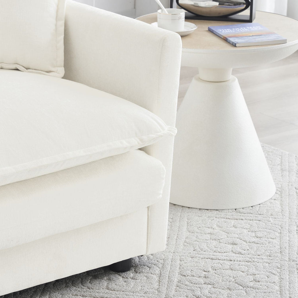 Modern Sofa Couch, 3 Piece Set Extra Deep Seat Sectional Sofa for